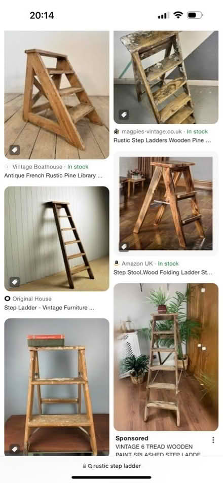 Photo of Old rustic step ladder (LU1) #1