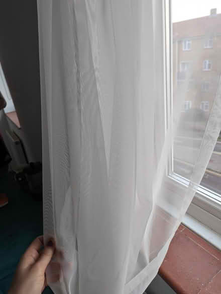 Photo of free Sheer white curtains (2 pairs) (Leytonstone) #1