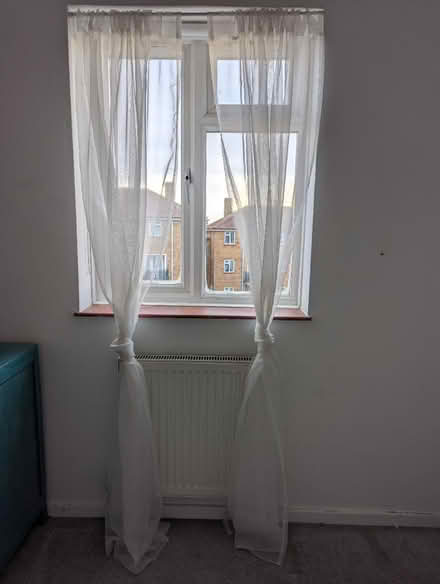 Photo of free Sheer white curtains (2 pairs) (Leytonstone) #2