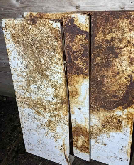 Photo of free Rusty steel shelves (Kennington OX1) #3