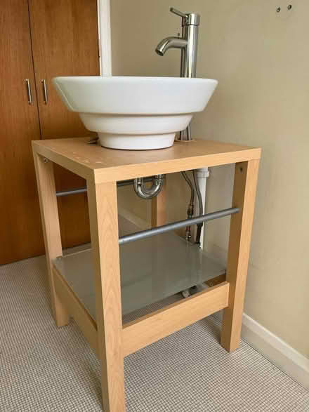 Photo of free Wash basin stand and glass shelf (no basin) (Southdown AL5) #1