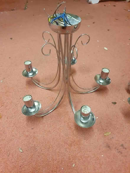 Photo of free Polished Silver Ceiling Light with 2 Matching Wall Lights (Shenley Lodge MK5) #4
