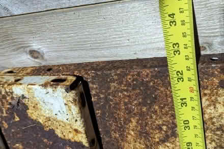 Photo of free Rusty steel shelves (Kennington OX1) #1