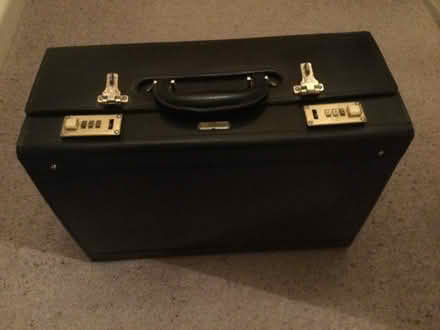 Photo of free Leather Document/File Briefcase - Black (Bishops Wood ST19) #1