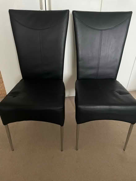 Photo of free 2 black chairs (Crook) #1
