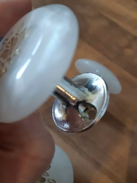 Photo of free White Cupboard Door Knobs With Gold Rose (Orgreave S13) #3
