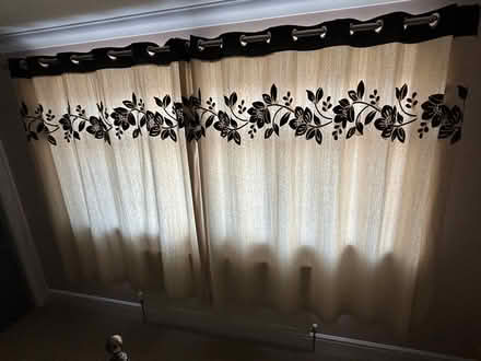 Photo of free Lined eyelet cream/black curtains (Waterlooville PO7) #1