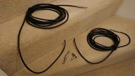 Photo of free 2 guitar/instrument leads requiring soldering (Corstorphine EH12) #1