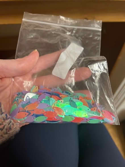 Photo of free Coloured sequins (eye-shaped) (Great Moor SK2) #1