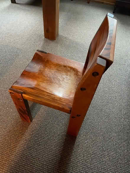 Photo of free 2 solid wood rustic chairs (Downtown Issaquah) #2