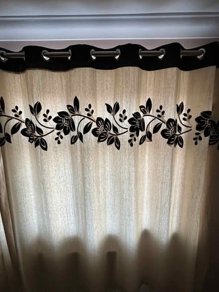 Photo of free Lined eyelet cream/black curtains (Waterlooville PO7) #2