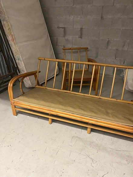 Photo of free Single bed and frame, rattan (Public Storage west Palm 33411) #2