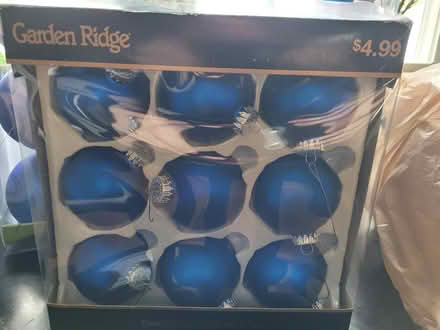 Photo of free Plastic and glas blue ornaments (Crestwood) #2