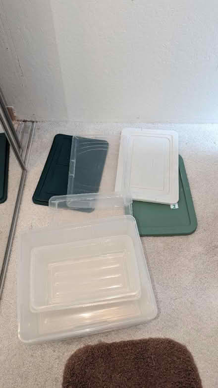 Photo of free 6 bins 5 lids none match (Greenbrae) #1