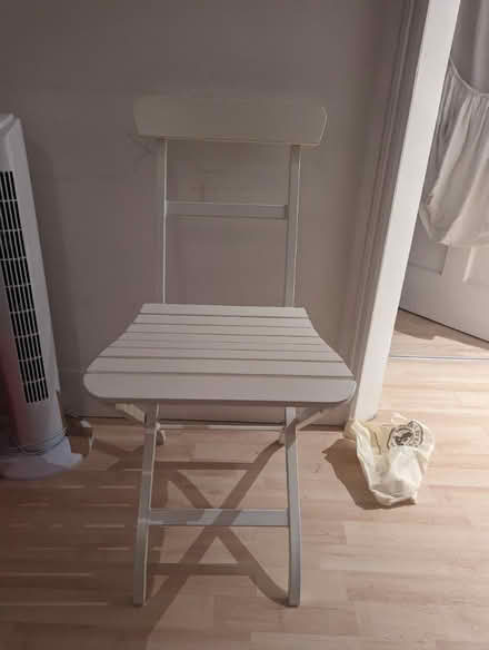 Photo of free White foldable chair (Chalk Farm, NW1) #3