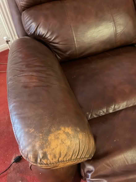 Photo of free Leather two seater recliner sofa (Letchworth) #2