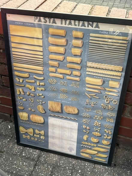 Photo of free Wooden frame and pasta poster (CM12) #1