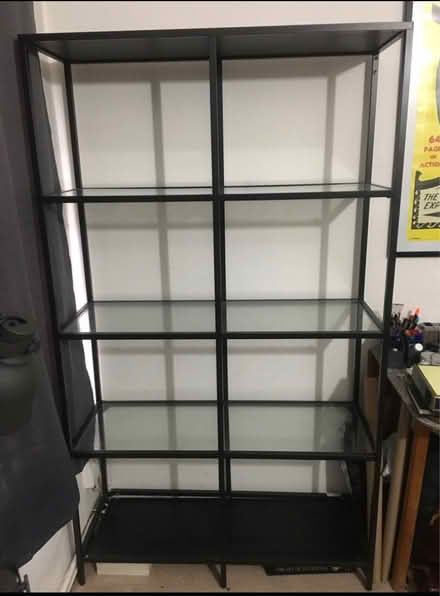 Photo of free IKEA glass and metal bookshelf (NW6 West Hampstead) #3