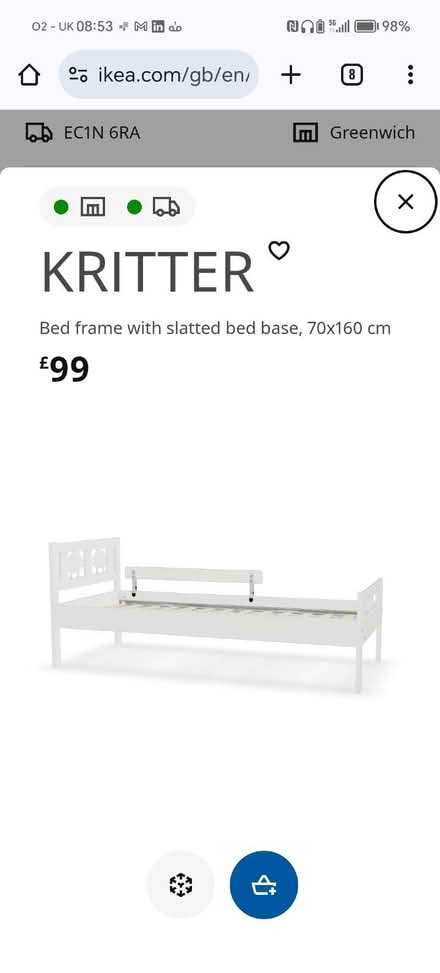 Photo of free Kritter IKEA toddler bed frame and mattress (islington N1) #1