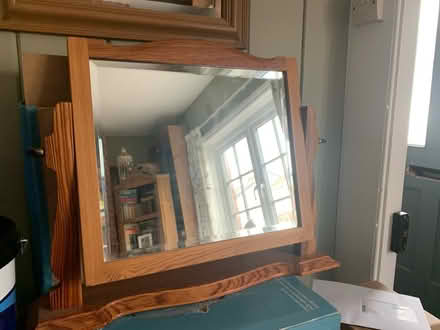 Photo of free Wood framed glass mirror (Otterton) #1