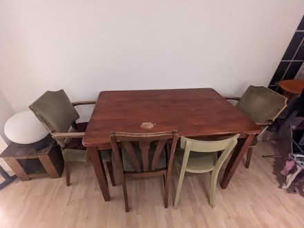 Photo of free Dining table and 4 chairs (Chalk Farm, NW1) #1