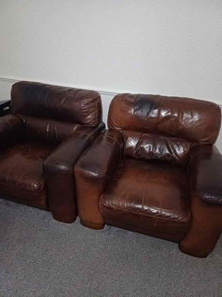 Photo of free One 2-seater and Two 1-seater sofas (LS10, Middleton)