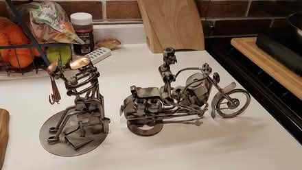 Photo of free Nut and bolt ornaments biker/couple (Glapwell) #1