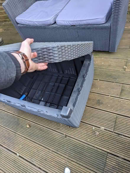 Photo of free Garden chair and storage table (Rochester ME1) #1