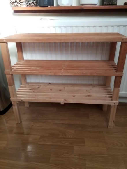 Photo of free Wooden Shoe rack 3 tier (Catford) #1
