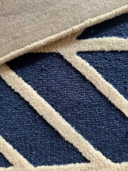 Photo of free 4x6 ft navy cream chevron rug (Saratoga) #2