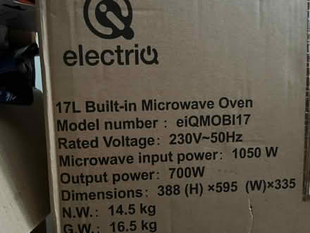 Photo of free 17L Built-in Microwave Oven (Lavender Hill SW11) #1