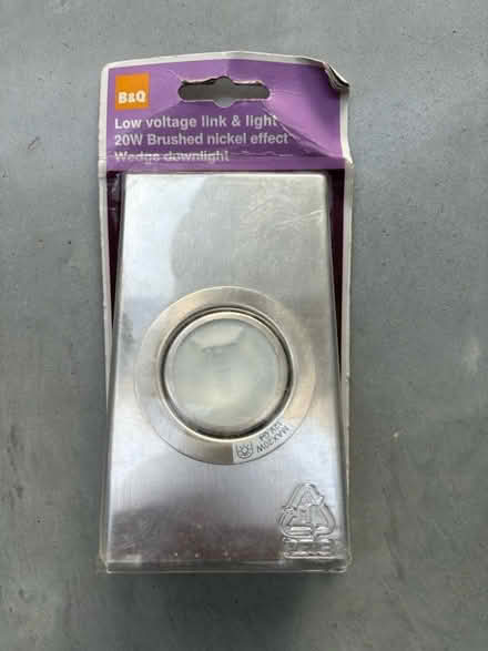Photo of free B&Q nickel effect wedge down light (Beckenham) #1
