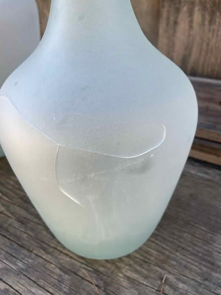 Photo of free 3 sea foam colored glass bottles (San Rafael CA) #2