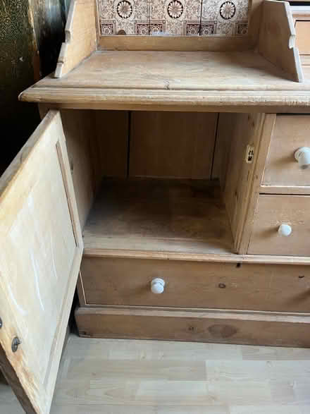 Photo of free Antique Wood Dresser with mirror (Hammersmith) #2