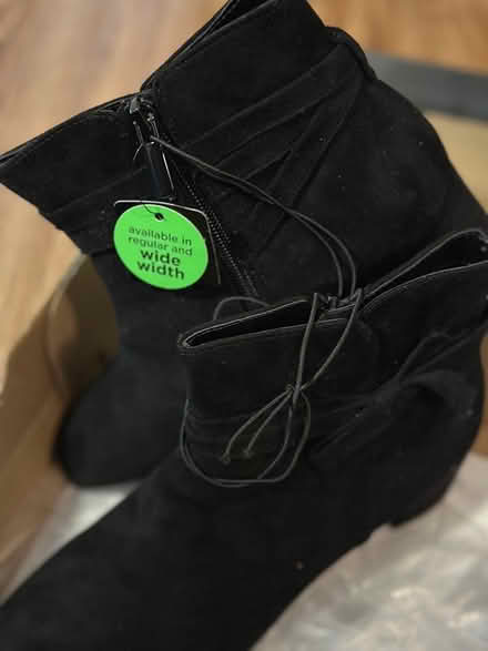 Photo of free Black fabric boots (booties) size 8 (Apts off Green Oaks & S Cooper) #2