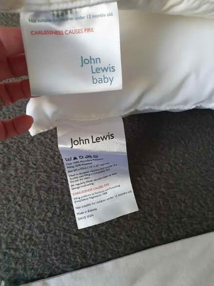Photo of free 2 toddler pillows John Lewis (SW8 Oval Vauxhall) #4