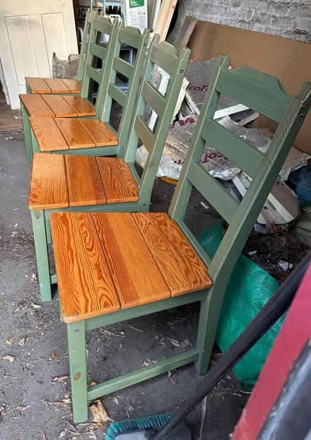 Photo of free 5 wooden dining room chairs (ikea) (Bushey Village WD23) #1