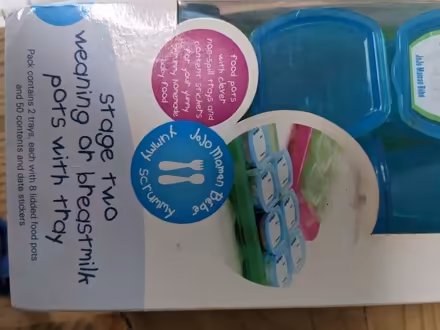 Photo of free Weaning or breast milk pots with trays (Knighton LE2) #2