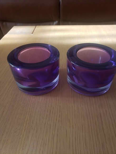 Photo of free 2 purple tealight holders (North Town SL6) #1