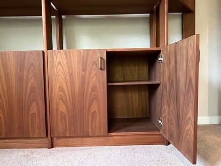 Photo of free Large walnut veneer wall unit (Los Gatos near downtown) #2