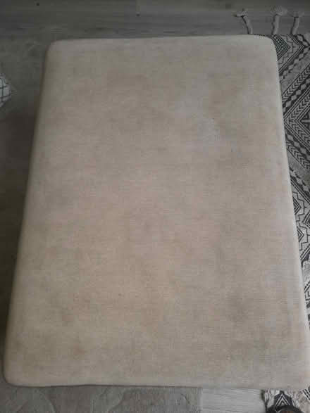 Photo of free Large cream velvet footstool (Glusburn BD20) #1