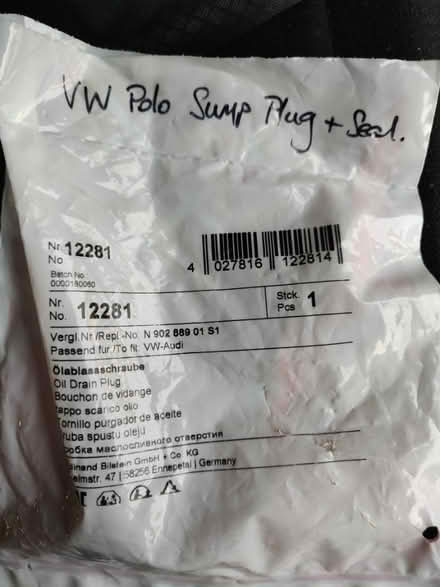 Photo of free VW/Audi Sump Plug & Seal (LU2, Luton) #1