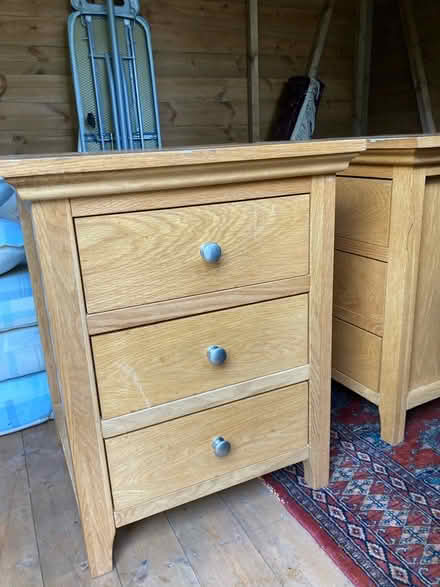 Photo of free Solid oak bedside tables (Newbury RG19) #1