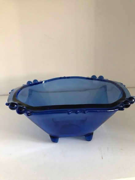 Photo of free Blue glass bowl (Ifield Crawley) #1