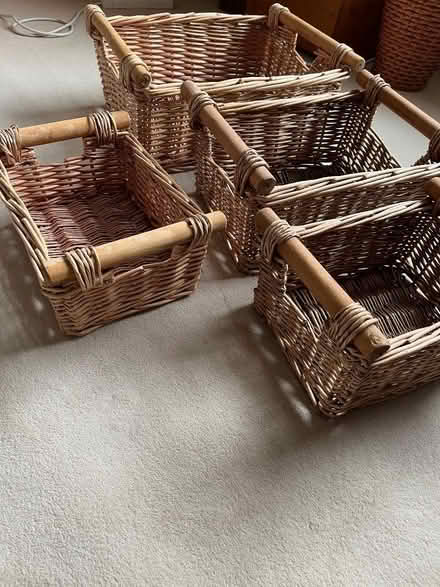 Photo of free 4 Wicker Baskets with handles (Stanycliffe M24) #1