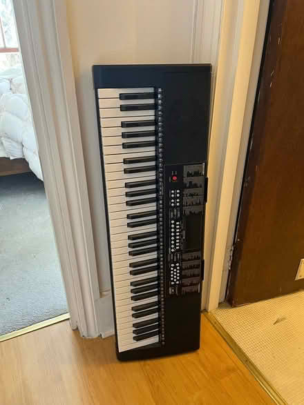 Photo of free Electric keyboard + mic stand (N7 Liverpool Road) #2