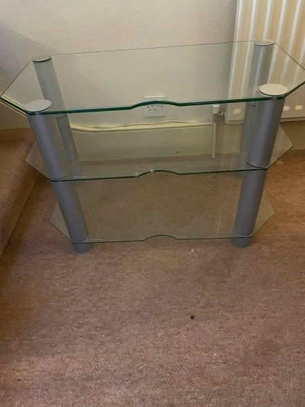 Photo of free Glass TV stand (Stoke Newington N16) #1