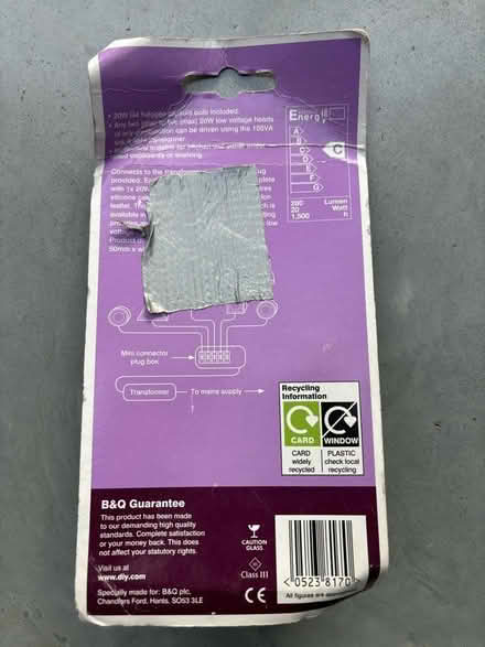 Photo of free B&Q nickel effect wedge down light (Beckenham) #2