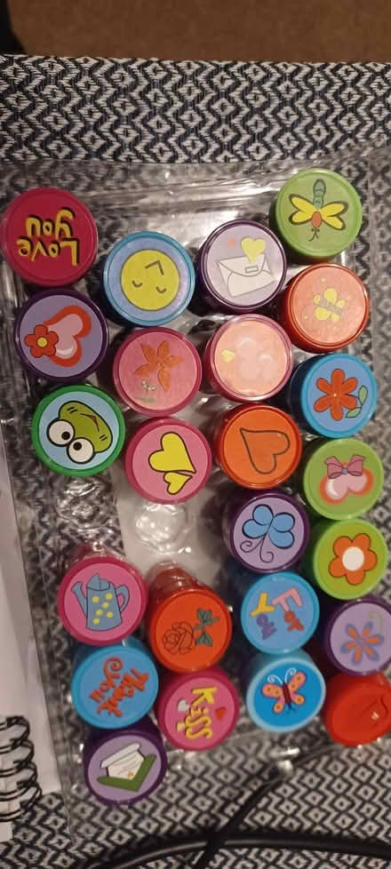 Photo of free Set of kids pre inked stamps (Buggs Bottom RG4) #1