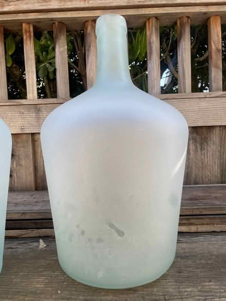 Photo of free 3 sea foam colored glass bottles (San Rafael CA) #4